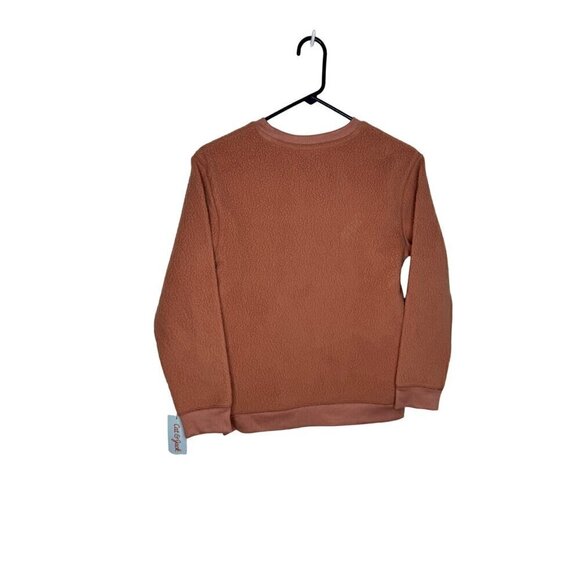 NWT Cat & Jack Fuzzy Sweatshirt Pink Large (12/14) - Picture 4 of 4